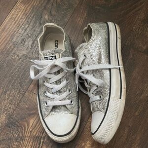 Converse Shimmering Silver Low-Tops